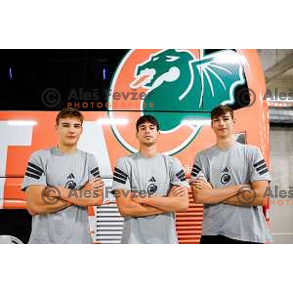 of Cedevita Olimpija during media meeting before departure to summer preparation camp in Kranjska gora at SRC Stozice, Ljubljana, Slovenia on August 18, 2025