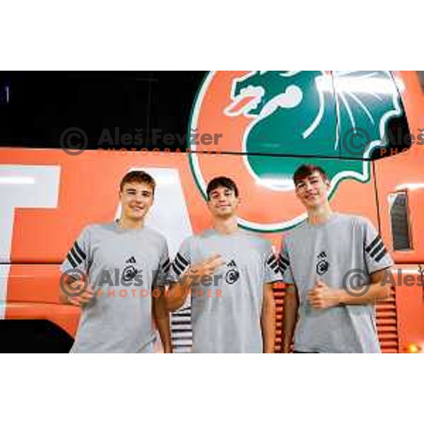 of Cedevita Olimpija during media meeting before departure to summer preparation camp in Kranjska gora at SRC Stozice, Ljubljana, Slovenia on August 18, 2025