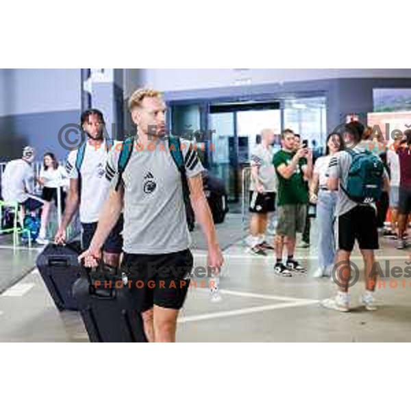 of Cedevita Olimpija during media meeting before departure to summer preparation camp in Kranjska gora at SRC Stozice, Ljubljana, Slovenia on August 18, 2025