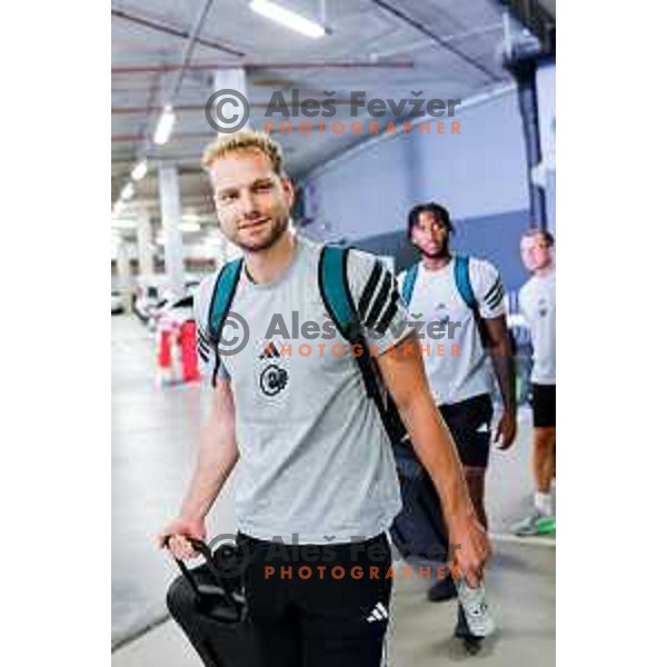 of Cedevita Olimpija during media meeting before departure to summer preparation camp in Kranjska gora at SRC Stozice, Ljubljana, Slovenia on August 18, 2025