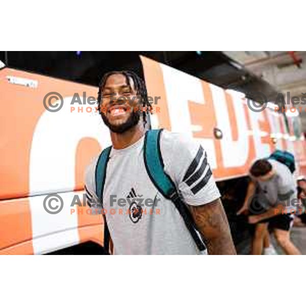 of Cedevita Olimpija during media meeting before departure to summer preparation camp in Kranjska gora at SRC Stozice, Ljubljana, Slovenia on August 18, 2025