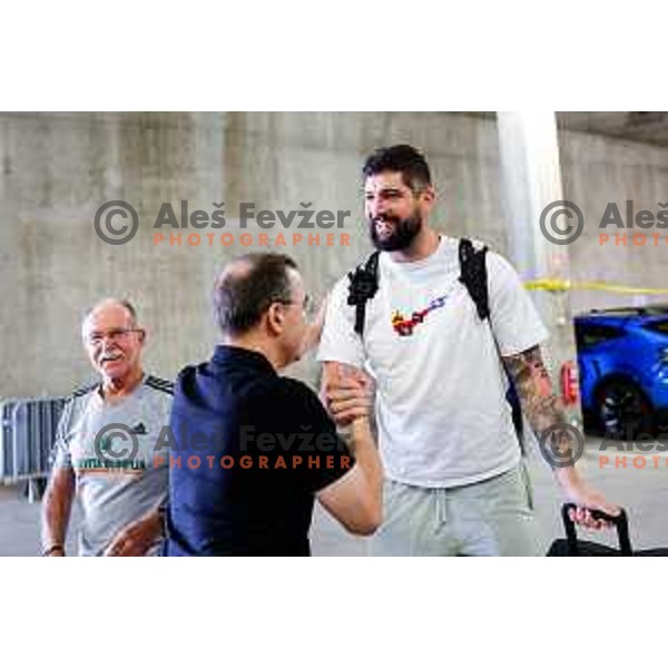 Ziga Dimec during departure to summer preparation camp in Kranjska gora at SRC Stozice, Ljubljana, Slovenia on August 18, 2025