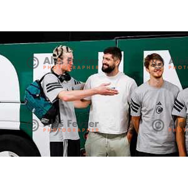 Ziga Dimec during departure to summer preparation camp in Kranjska gora at SRC Stozice, Ljubljana, Slovenia on August 18, 2025