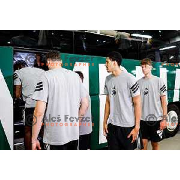 of Cedevita Olimpija during media meeting before departure to summer preparation camp in Kranjska gora at SRC Stozice, Ljubljana, Slovenia on August 18, 2025