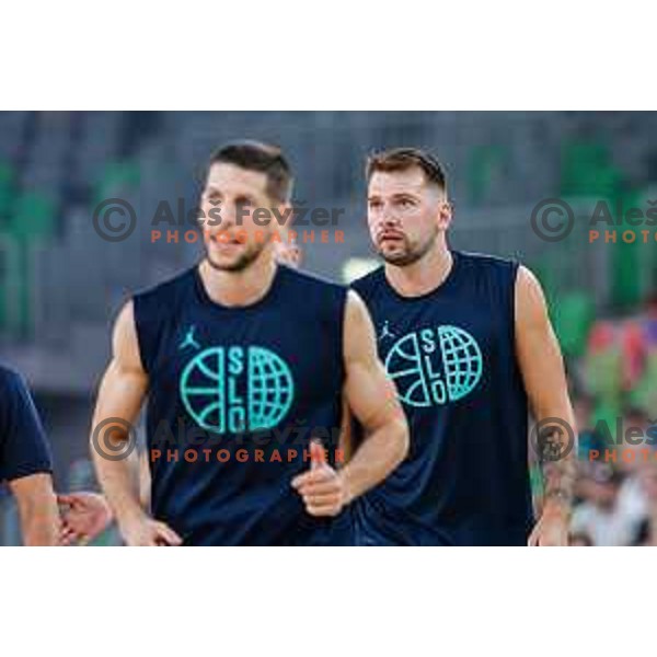 Luka Doncic in action during EuroBasket 2025 preparation game between Slovenia and Great Britain in SRC Stozice, Ljubljana, Slovenia on August 19, 2025