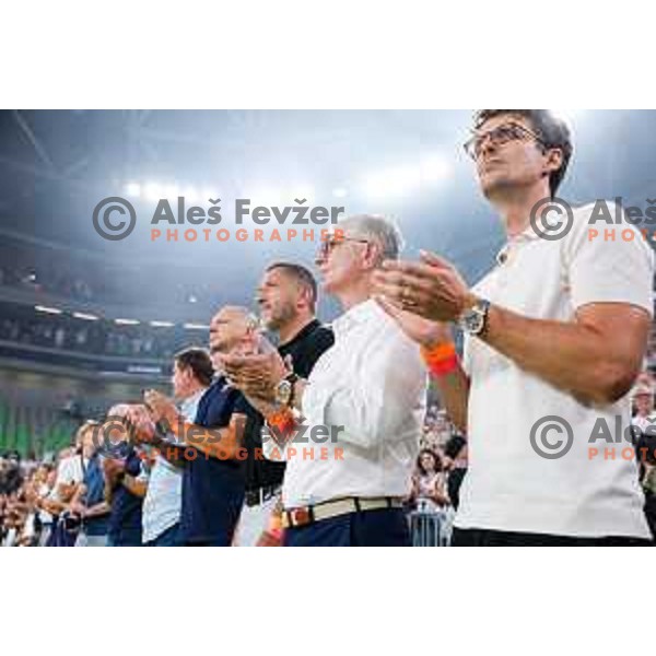 Franjo Bobinac during EuroBasket 2025 preparation game between Slovenia and Great Britain in SRC Stozice, Ljubljana, Slovenia on August 19, 2025