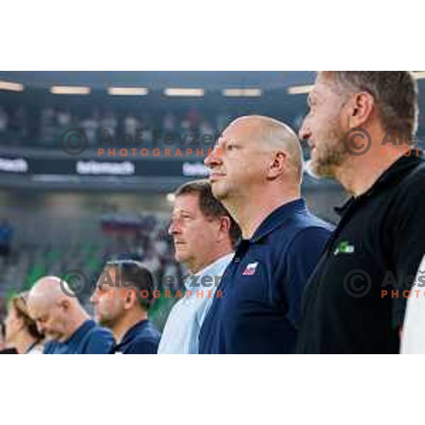 Matej Erjavec during EuroBasket 2025 preparation game between Slovenia and Great Britain in SRC Stozice, Ljubljana, Slovenia on August 19, 2025