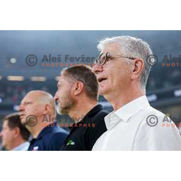 Franjo Bobinac during EuroBasket 2025 preparation game between Slovenia and Great Britain in SRC Stozice, Ljubljana, Slovenia on August 19, 2025
