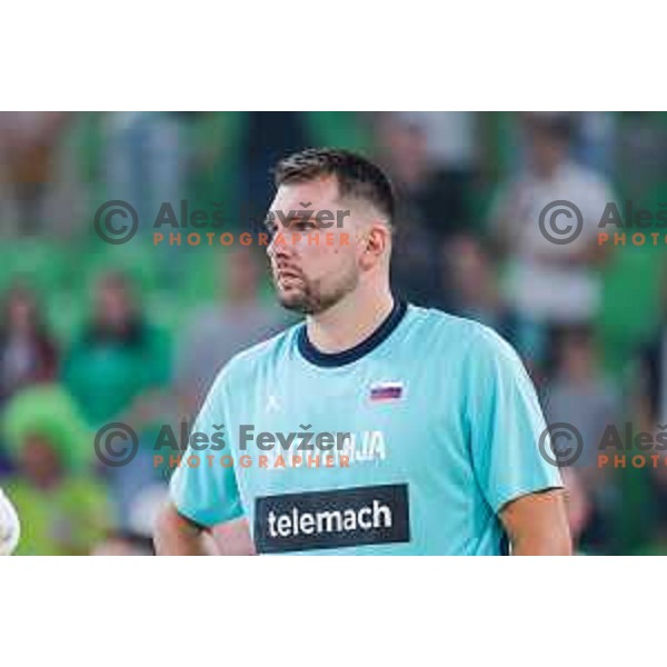 Luka Doncic in action during EuroBasket 2025 preparation game between Slovenia and Great Britain in SRC Stozice, Ljubljana, Slovenia on August 19, 2025