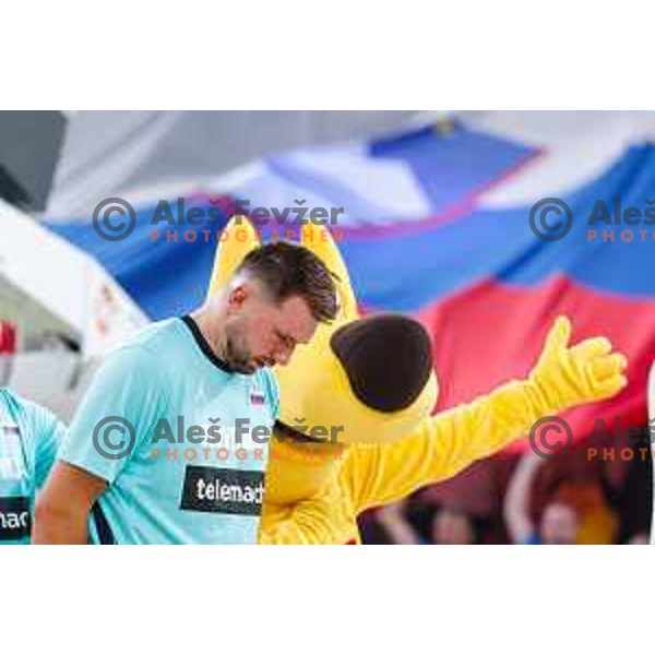 Luka Doncic in action during EuroBasket 2025 preparation game between Slovenia and Great Britain in SRC Stozice, Ljubljana, Slovenia on August 19, 2025