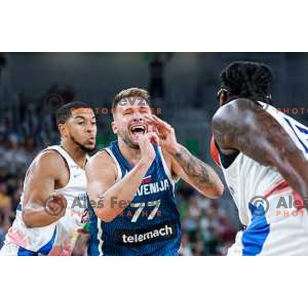 Luka Doncic in action during EuroBasket 2025 preparation game between Slovenia and Great Britain in SRC Stozice, Ljubljana, Slovenia on August 19, 2025