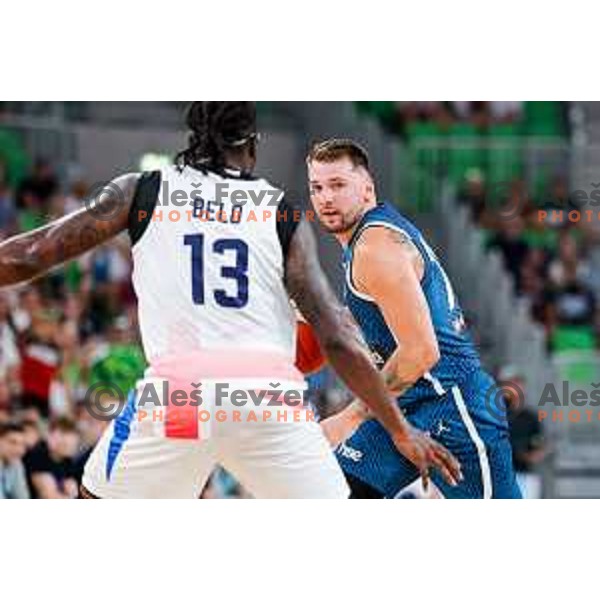 Luka Doncic in action during EuroBasket 2025 preparation game between Slovenia and Great Britain in SRC Stozice, Ljubljana, Slovenia on August 19, 2025
