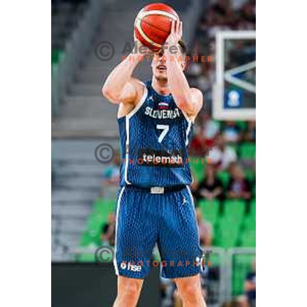 during EuroBasket 2025 preparation game between Slovenia and Great Britain in SRC Stozice, Ljubljana, Slovenia on August 19, 2025