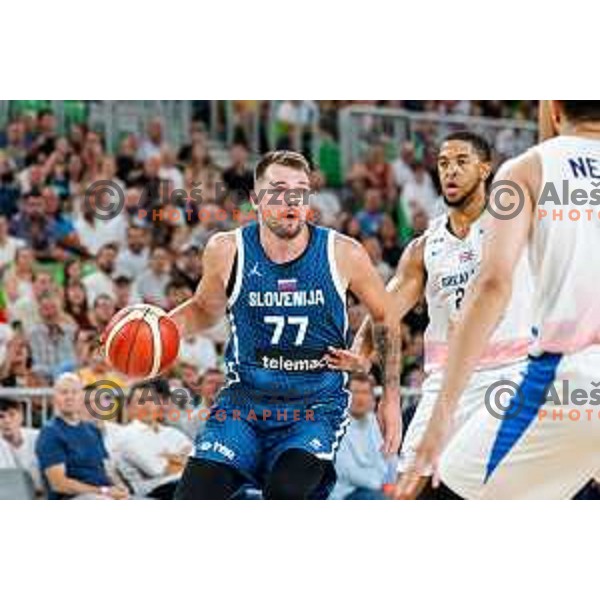 Luka Doncic in action during EuroBasket 2025 preparation game between Slovenia and Great Britain in SRC Stozice, Ljubljana, Slovenia on August 19, 2025