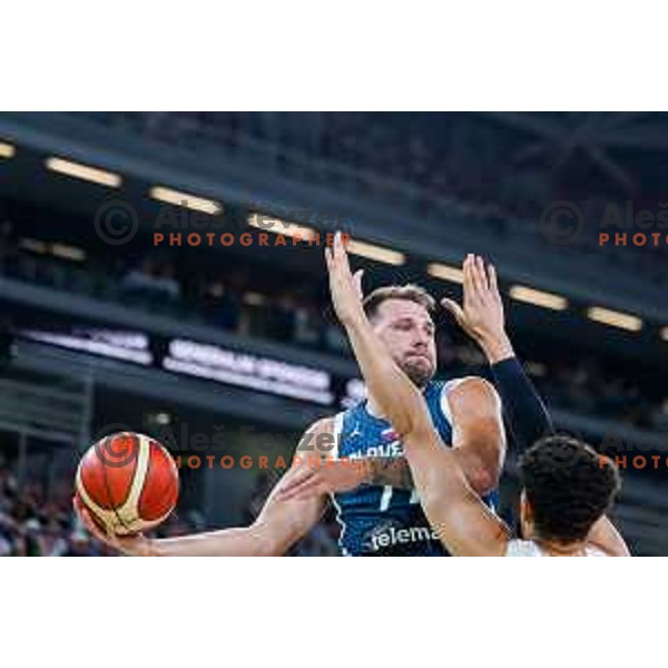 Luka Doncic in action during EuroBasket 2025 preparation game between Slovenia and Great Britain in SRC Stozice, Ljubljana, Slovenia on August 19, 2025