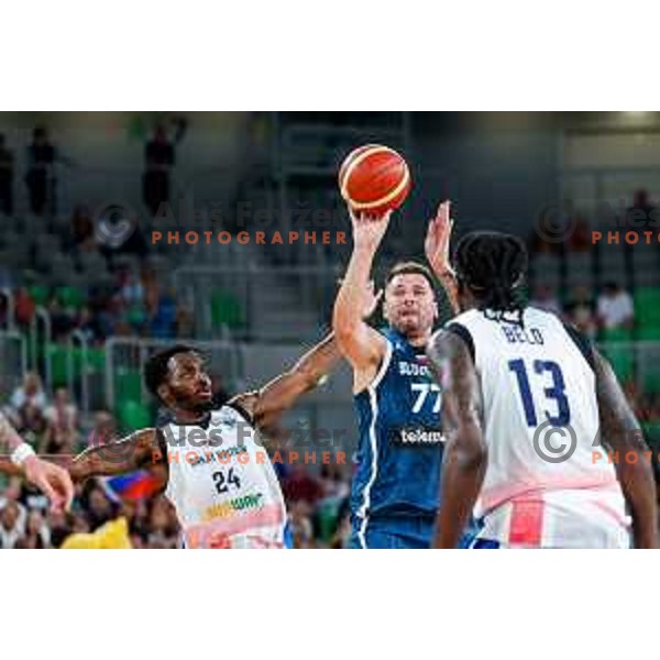 Luka Doncic in action during EuroBasket 2025 preparation game between Slovenia and Great Britain in SRC Stozice, Ljubljana, Slovenia on August 19, 2025