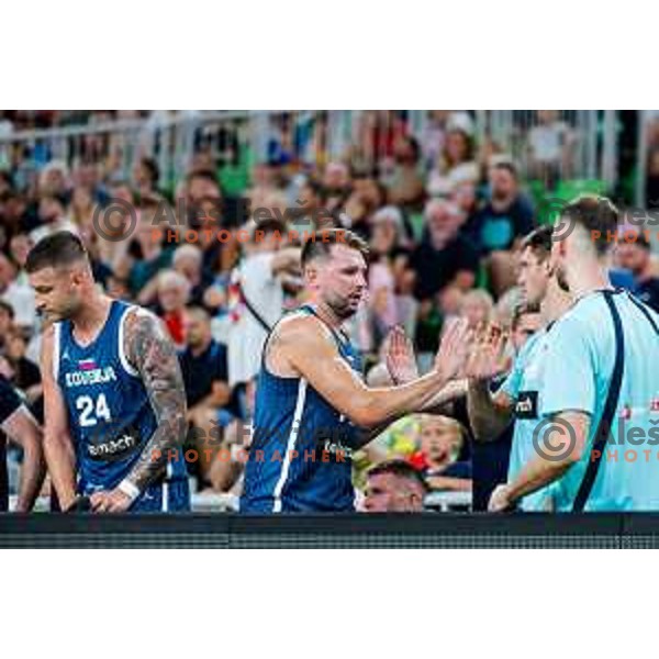Luka Doncic in action during EuroBasket 2025 preparation game between Slovenia and Great Britain in SRC Stozice, Ljubljana, Slovenia on August 19, 2025