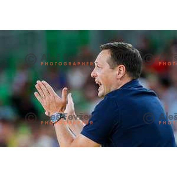 Aleksander Sekulic, head coach of Slovenia during EuroBasket 2025 preparation game between Slovenia and Great Britain in SRC Stozice, Ljubljana, Slovenia on August 19, 2025