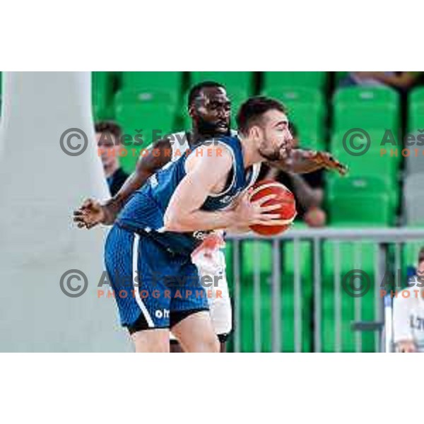 Robert Jurkovic of Slovenia in action during EuroBasket 2025 preparation game between Slovenia and Great Britain in SRC Stozice, Ljubljana, Slovenia on August 19, 2025
