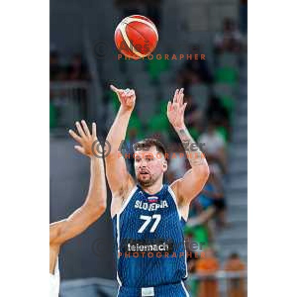 Luka Doncic in action during EuroBasket 2025 preparation game between Slovenia and Great Britain in SRC Stozice, Ljubljana, Slovenia on August 19, 2025