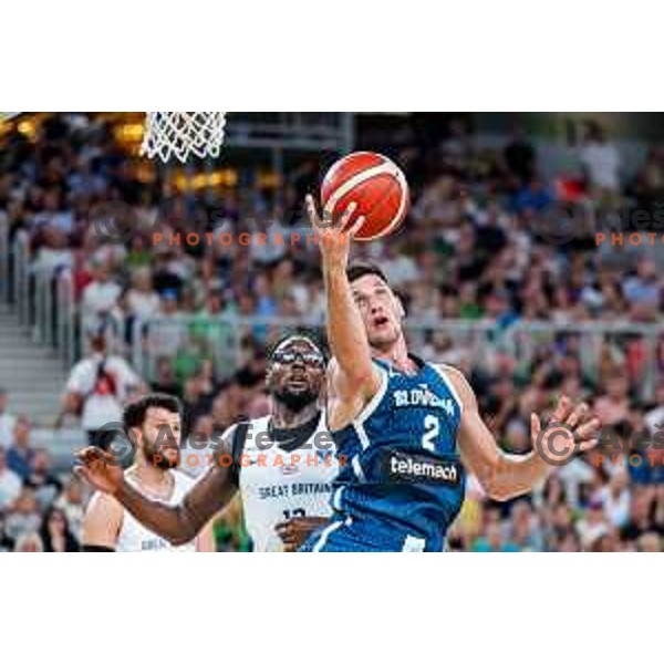 during EuroBasket 2025 preparation game between Slovenia and Great Britain in SRC Stozice, Ljubljana, Slovenia on August 19, 2025