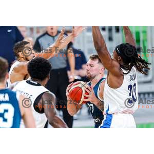 Luka Doncic in action during EuroBasket 2025 preparation game between Slovenia and Great Britain in SRC Stozice, Ljubljana, Slovenia on August 19, 2025