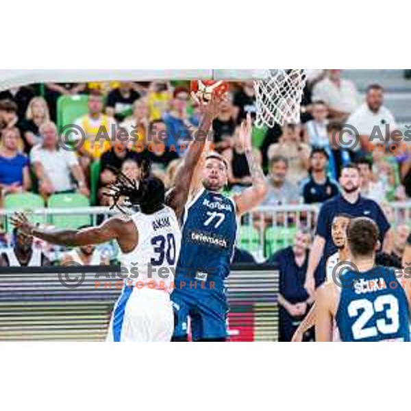 Luka Doncic in action during EuroBasket 2025 preparation game between Slovenia and Great Britain in SRC Stozice, Ljubljana, Slovenia on August 19, 2025