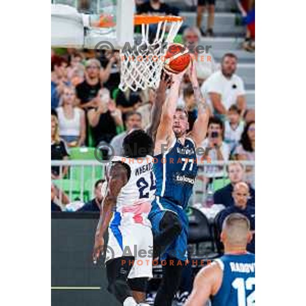 Luka Doncic in action during EuroBasket 2025 preparation game between Slovenia and Great Britain in SRC Stozice, Ljubljana, Slovenia on August 19, 2025