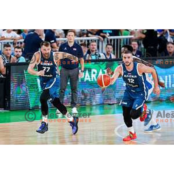 Luka Doncic in action during EuroBasket 2025 preparation game between Slovenia and Great Britain in SRC Stozice, Ljubljana, Slovenia on August 19, 2025