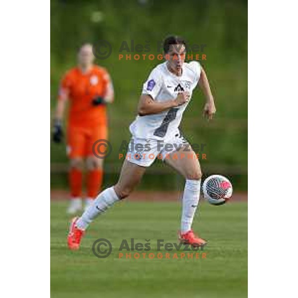 Sara Agrez in action during UEFA Nations League Women’s football match between Slovenia and Greece in Ljubljana, Slovenia on May 30, 2025