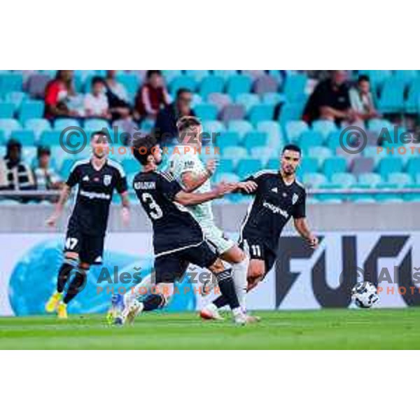 in action during UEFA Conference League 2025/2026 play-off football match between NK Olimpija Ljubljana and Noah in SRC Stozice, Ljubljana, Slovenia on August 21, 2025