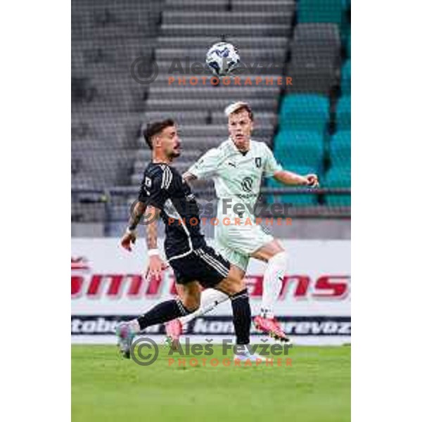 Jost Urbancic in action during UEFA Conference League 2025/2026 play-off football match between NK Olimpija Ljubljana and Noah in SRC Stozice, Ljubljana, Slovenia on August 21, 2025