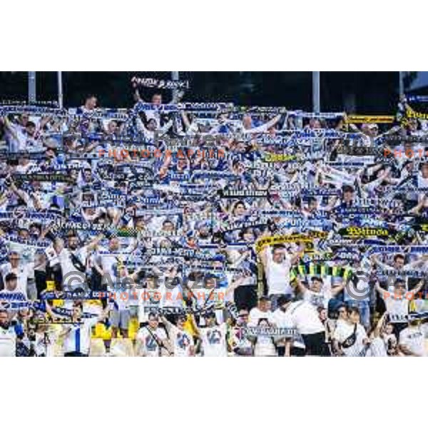 FC Banik Ostrava supporters during UEFA Conference League 2025/26 play-off football match between NK Celje (SLO) and FC Banik Ostrava (CZE) in Stadion z’dezele, Celje, Slovenia on August 21, 2025. Photo: Jure Banfi