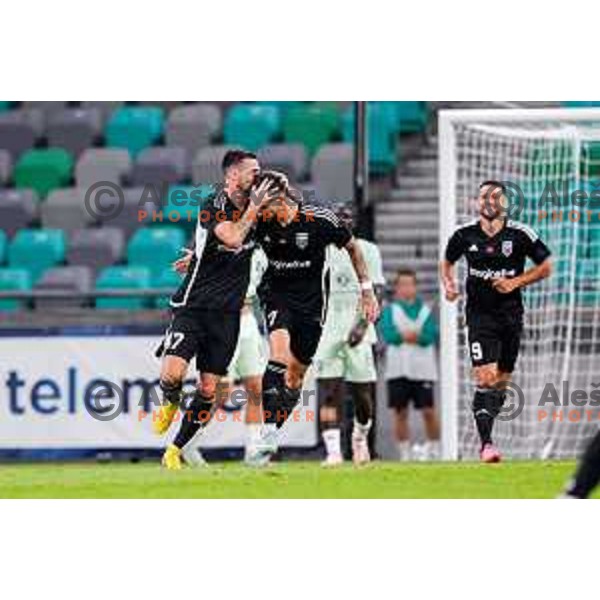 in action during UEFA Conference League 2025/2026 play-off football match between NK Olimpija Ljubljana and Noah in SRC Stozice, Ljubljana, Slovenia on August 21, 2025