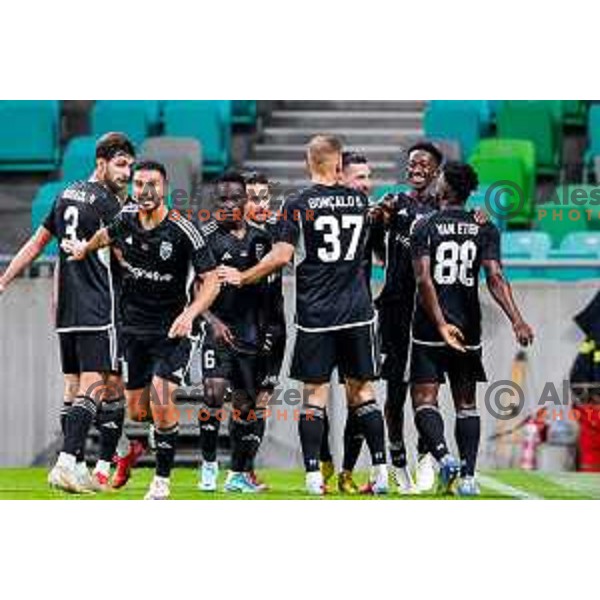 in action during UEFA Conference League 2025/2026 play-off football match between NK Olimpija Ljubljana and Noah in SRC Stozice, Ljubljana, Slovenia on August 21, 2025