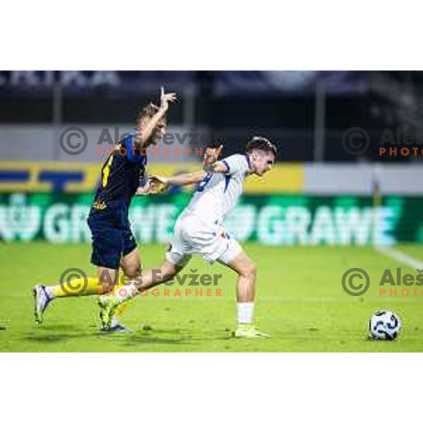 Artemijus Tutyskinas in action during UEFA Conference League 2025/26 play-off football match between NK Celje (SLO) and FC Banik Ostrava (CZE) in Stadion z’dezele, Celje, Slovenia on August 21, 2025. Photo: Jure Banfi