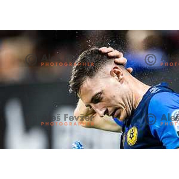 Mario Kvesic in action during UEFA Conference League 2025/26 play-off football match between NK Celje (SLO) and FC Banik Ostrava (CZE) in Stadion z’dezele, Celje, Slovenia on August 21, 2025. Photo: Jure Banfi