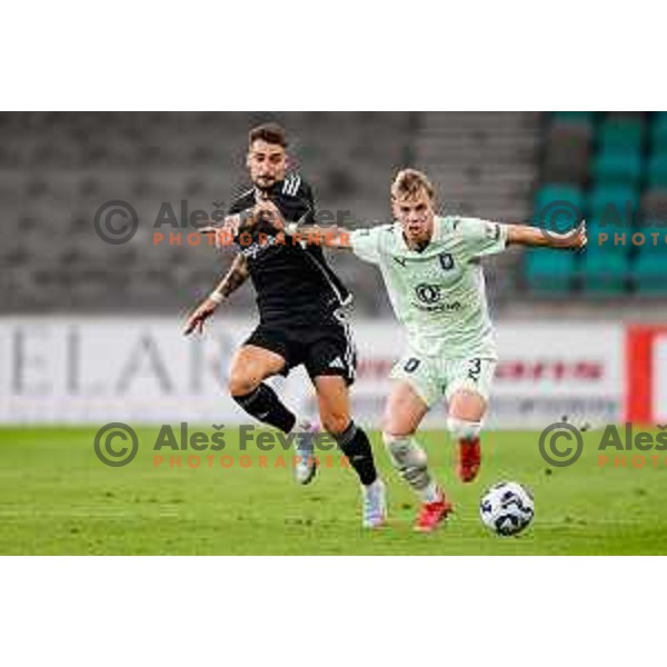 Jost Urbancic in action during UEFA Conference League 2025/2026 play-off football match between NK Olimpija Ljubljana and Noah in SRC Stozice, Ljubljana, Slovenia on August 21, 2025