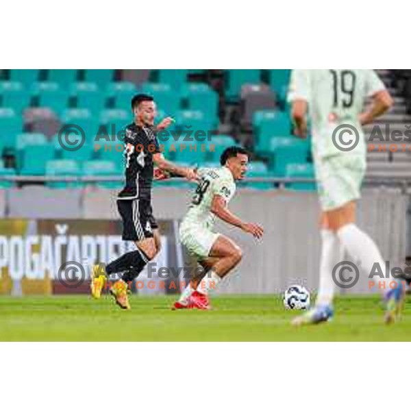 in action during UEFA Conference League 2025/2026 play-off football match between NK Olimpija Ljubljana and Noah in SRC Stozice, Ljubljana, Slovenia on August 21, 2025