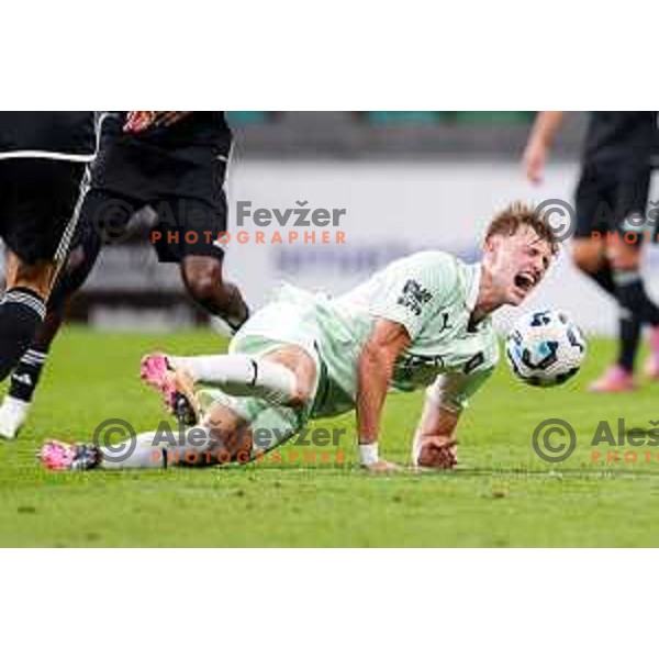 Dino Kojic in action during UEFA Conference League 2025/2026 play-off football match between NK Olimpija Ljubljana and Noah in SRC Stozice, Ljubljana, Slovenia on August 21, 2025