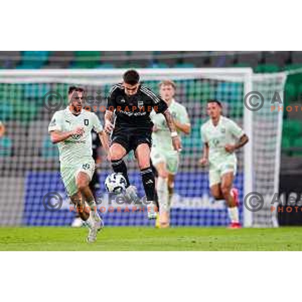 in action during UEFA Conference League 2025/2026 play-off football match between NK Olimpija Ljubljana and Noah in SRC Stozice, Ljubljana, Slovenia on August 21, 2025