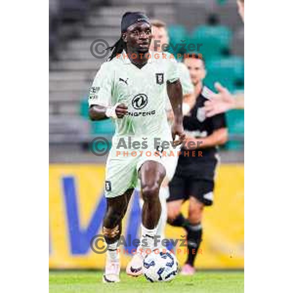 in action during UEFA Conference League 2025/2026 play-off football match between NK Olimpija Ljubljana and Noah in SRC Stozice, Ljubljana, Slovenia on August 21, 2025