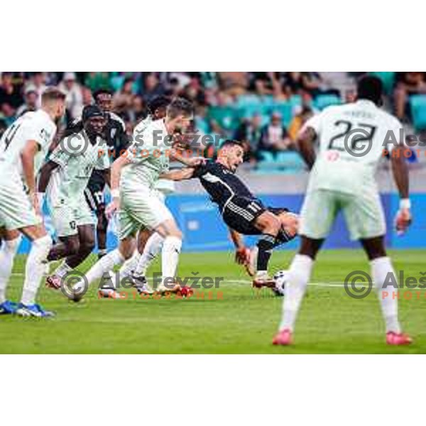 in action during UEFA Conference League 2025/2026 play-off football match between NK Olimpija Ljubljana and Noah in SRC Stozice, Ljubljana, Slovenia on August 21, 2025