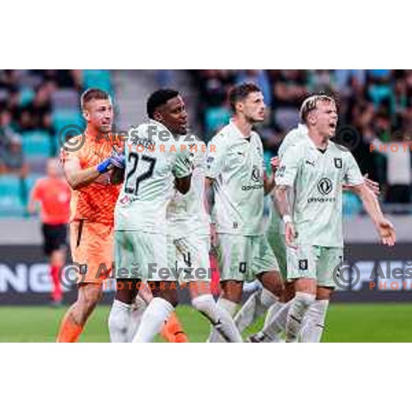 Matevz Dajcar in action during UEFA Conference League 2025/2026 play-off football match between NK Olimpija Ljubljana and Noah in SRC Stozice, Ljubljana, Slovenia on August 21, 2025