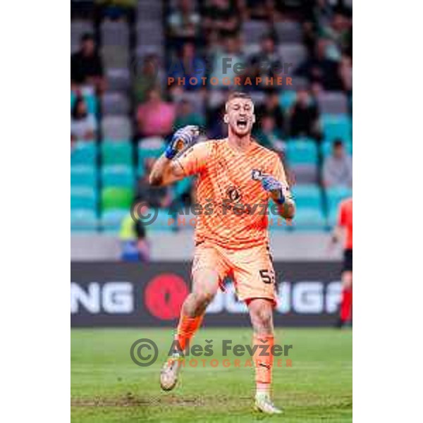 Matevz Dajcar in action during UEFA Conference League 2025/2026 play-off football match between NK Olimpija Ljubljana and Noah in SRC Stozice, Ljubljana, Slovenia on August 21, 2025