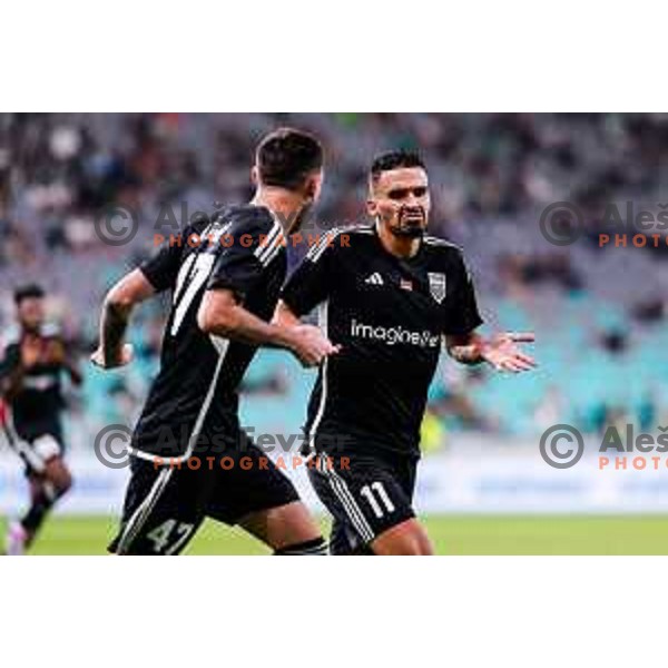 in action during UEFA Conference League 2025/2026 play-off football match between NK Olimpija Ljubljana and Noah in SRC Stozice, Ljubljana, Slovenia on August 21, 2025