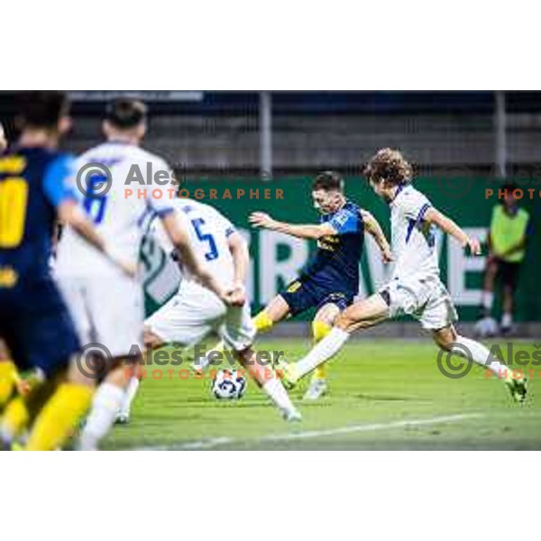 Mario Kvesic in action during UEFA Conference League 2025/26 play-off football match between NK Celje (SLO) and FC Banik Ostrava (CZE) in Stadion z’dezele, Celje, Slovenia on August 21, 2025. Photo: Jure Banfi