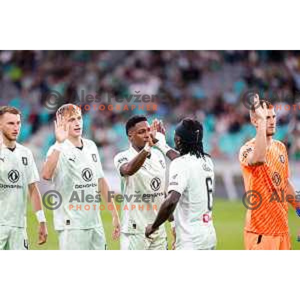 in action during UEFA Conference League 2025/2026 play-off football match between NK Olimpija Ljubljana and Noah in SRC Stozice, Ljubljana, Slovenia on August 21, 2025