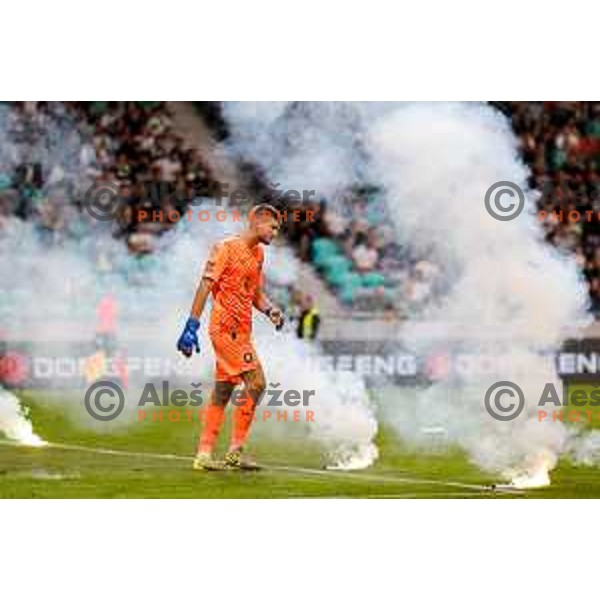 Matevz Dajcar in action during UEFA Conference League 2025/2026 play-off football match between NK Olimpija Ljubljana and Noah in SRC Stozice, Ljubljana, Slovenia on August 21, 2025