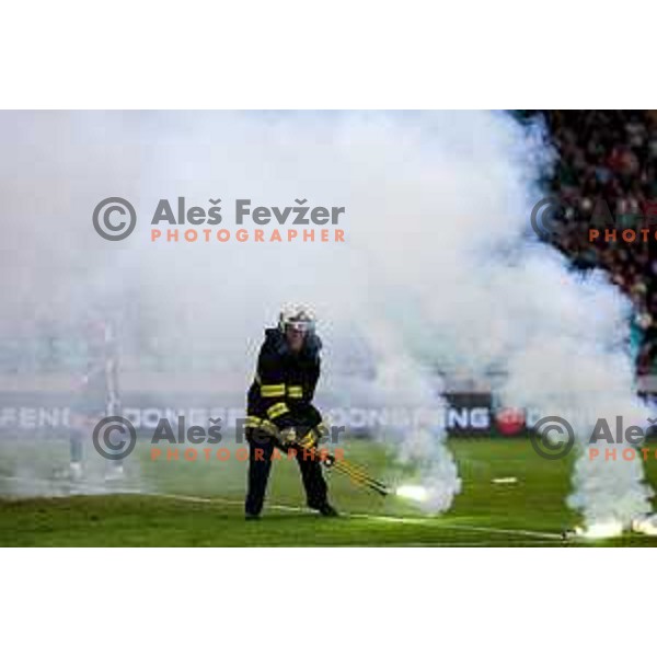 in action during UEFA Conference League 2025/2026 play-off football match between NK Olimpija Ljubljana and Noah in SRC Stozice, Ljubljana, Slovenia on August 21, 2025